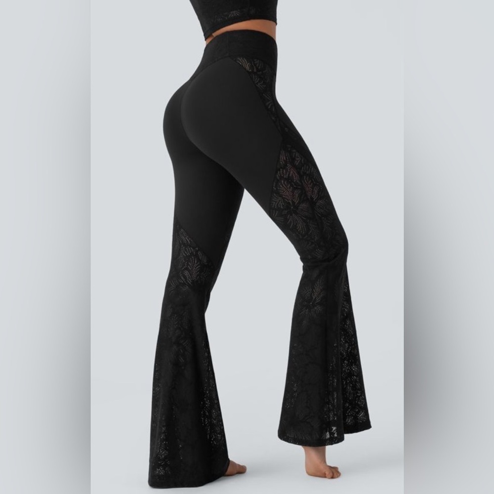 HALARA Women's Elegant Black Flare Pants
